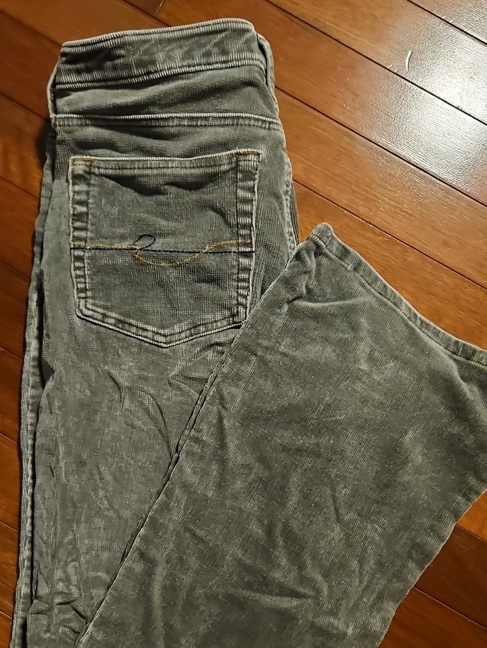 5FOR$30 lei Olive Green Corduroy Wide-Leg Jeans